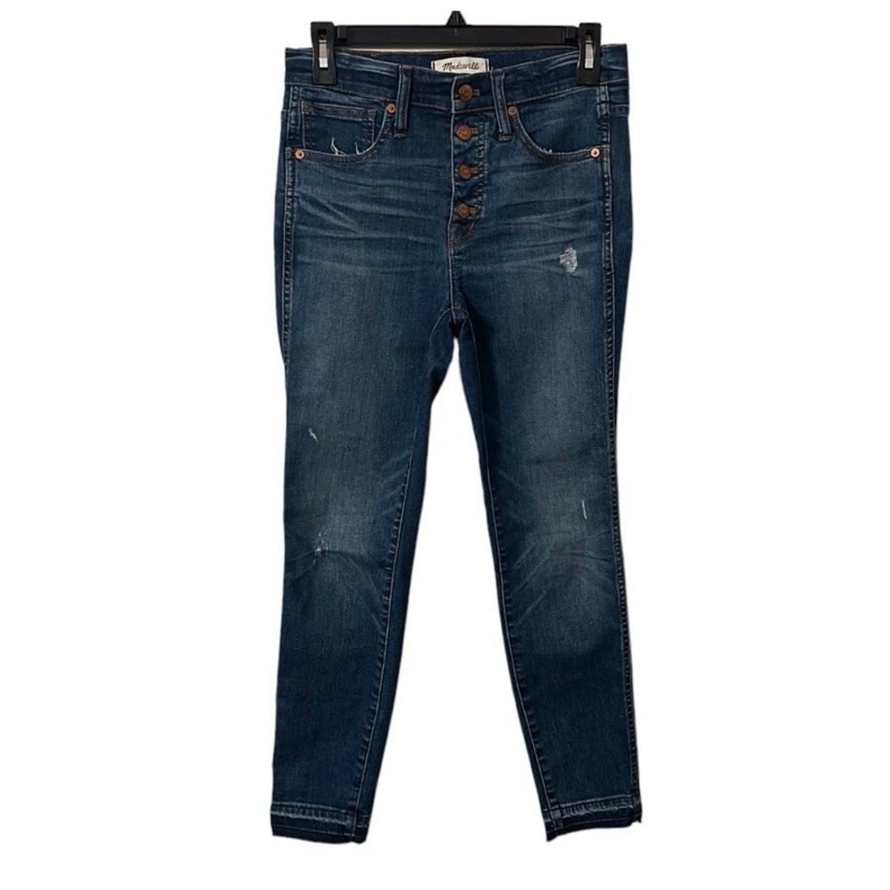 Madewell Women's Skinny 10"‎ High-Rise Distressed Jeans Size 27